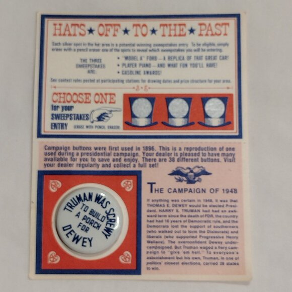 Hats Off To The Past - The Campaign of 1948 - Picture 1 of 5